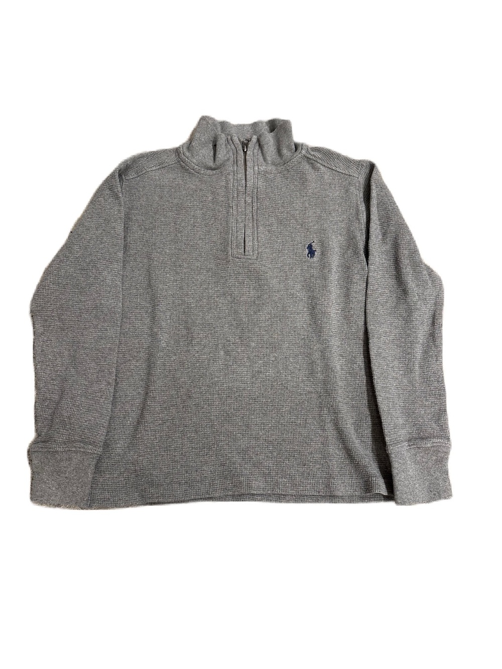 Polo by Ralph Lauren Heather Gray Waffle Knit Sweater - Size S (8)